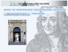 Tablet Screenshot of lyceevoltaire.fr